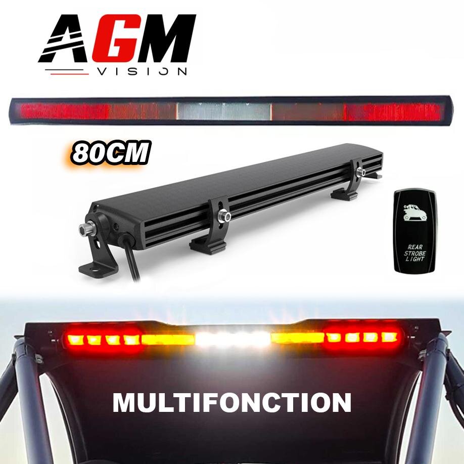Barre LED arrière multifonction / strobe premium 80 cm 52 Watts