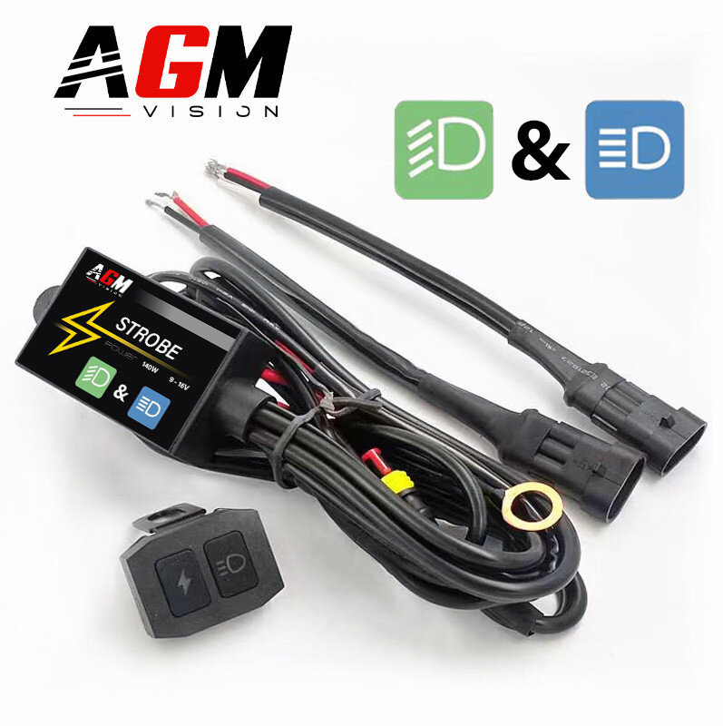 Câblage LED Bluetooth Moto – Feu de croisement / route / strobe