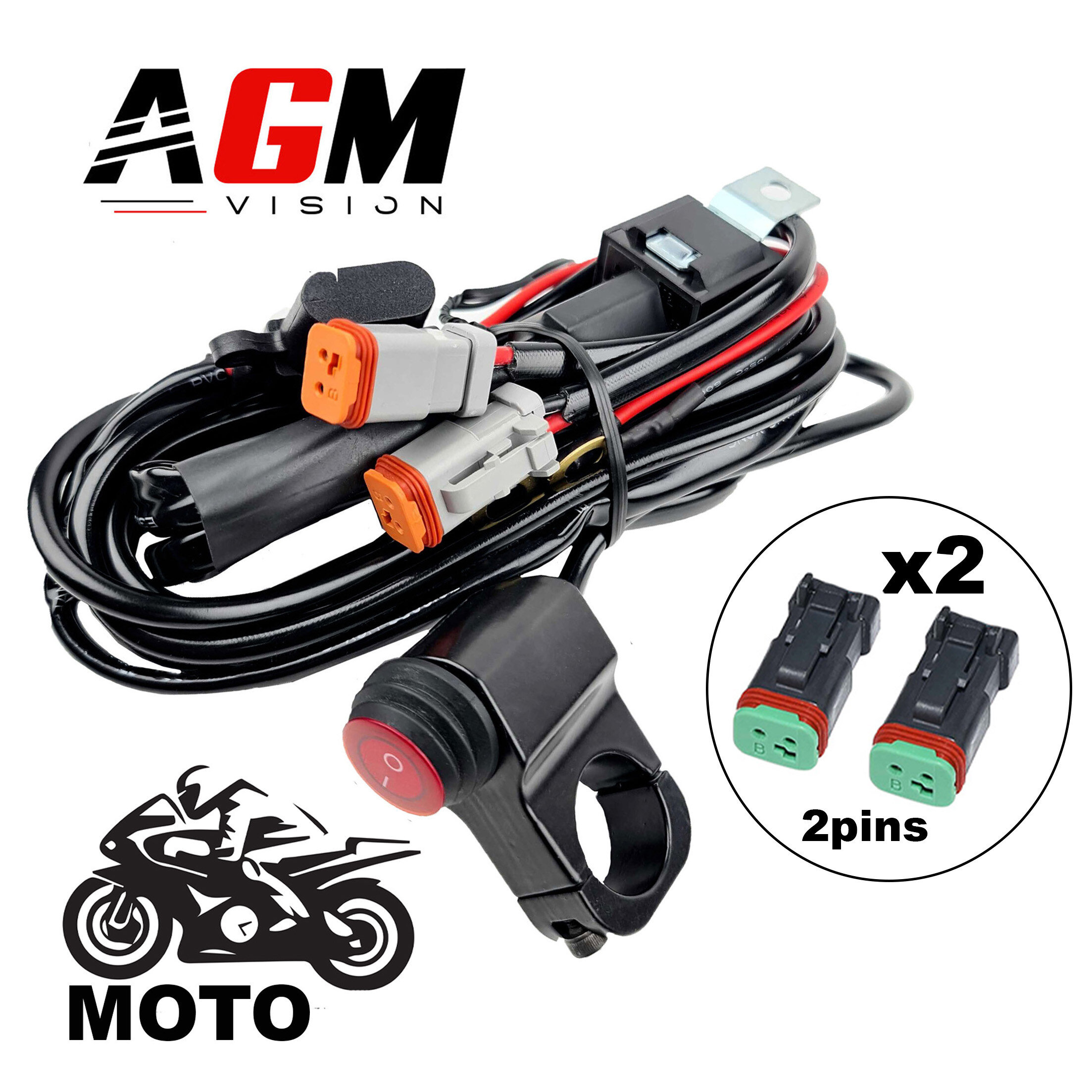 Faisceau LED Premium Moto Double Deutsch 2 Pins
