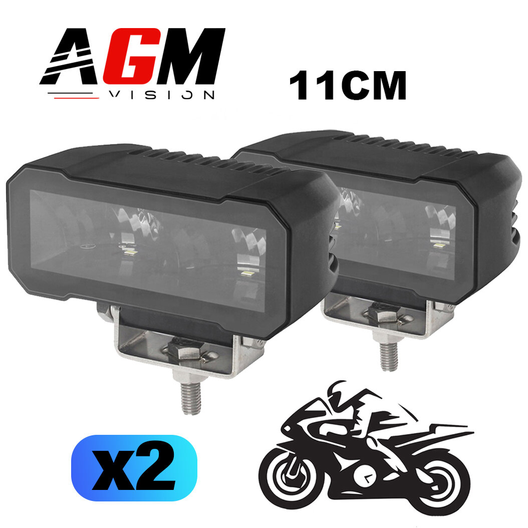 Kit 2 Mini Barres LED Moto Dark Racer Driving 11 cm