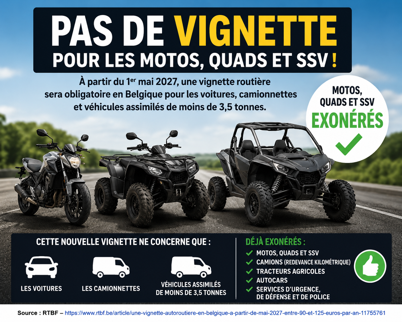 Une vignette routière en Belgique à partir de mai 2027